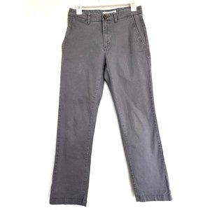 Dark Gray Flat Front Men's Chinos 28x28 Slim Stretch Cotton Amazon Essentials